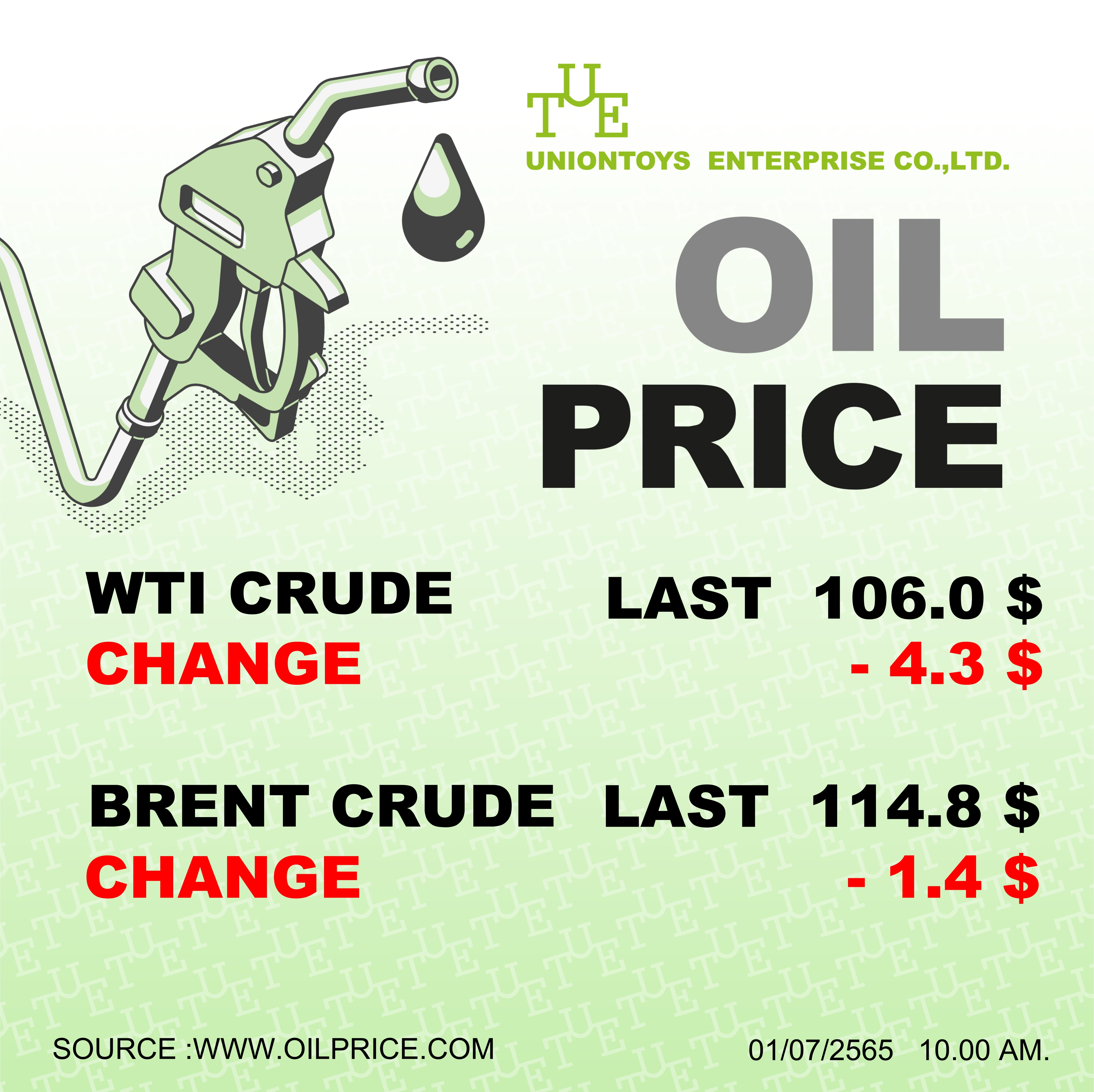 Uniontoys Oil Price Update - 03-07-2022
